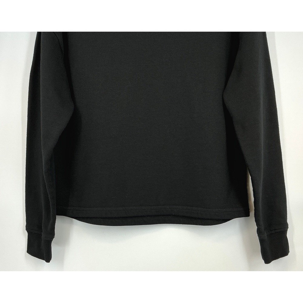 Reebok Black Fleece Lined Logo Pullover Hoodie Sweatshirt Sz L Lounge Streetwear - Picture 5 of 8